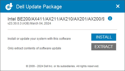 Intel Wireless Bluetooth drivers version 23.30.0.3