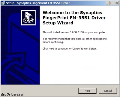 Synaptics FingerPrint FM-3551 Driver