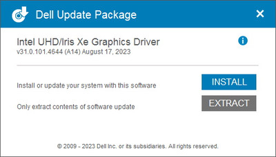 Intel UHD Graphics 700 Series drivers version 31.0.101.4644