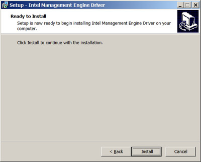 Intel Management Engine Interface drivers version 2603.9.4.0