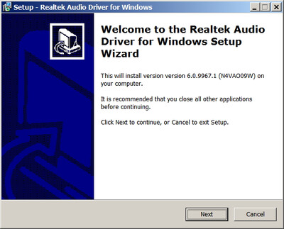Realtek High Definition Audio drivers version 6.0.9967.1 WHQL