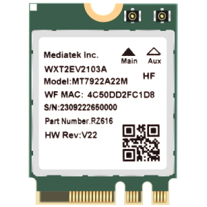 MediaTek MT7922 Wi-Fi 6E Wireless Lan Card drivers version 3.03.00.047