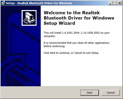 Realtek RTL8822CE Bluetooth Adapter drivers version 1.9.1051.3004