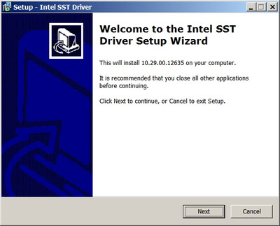 Intel Smart Sound Technology drivers version 10.29.0.12635
