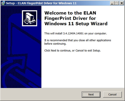 Elantech Fingerprint Sensor drivers 3.4.12404.14001