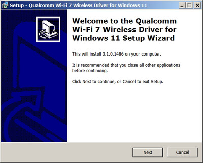 Qualcomm WCN785x Wi-Fi 7 Network Adapter drivers 3.1.0.1486