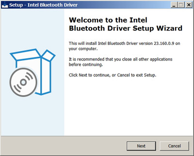 Intel Wireless Bluetooth drivers version 23.160.0.9