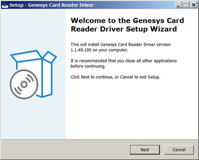 Genesys Logic PCIE Card Reader drivers version 1.1.49.100