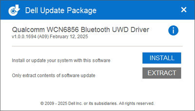 Qualcomm WCN685x Bluetooth Adapter drivers 1.0.0.1694