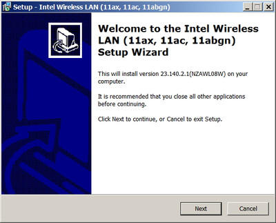 Intel Wireless Network Adapter drivers version 23.140.2.1