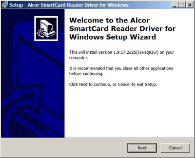 Alcorlink USB Smart Card Reader drivers version 1.9.17.2325